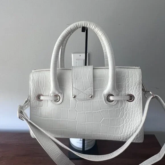 Jimmy Choo Embossed Leather Rosalie Handle with Dust Bag